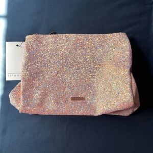 Skinnydip Glittering Pink Cosmetic Bag